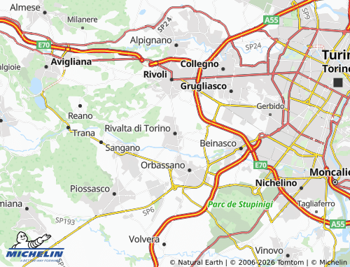 Kaart MICHELIN Rivalta di Torino - ViaMichelin
