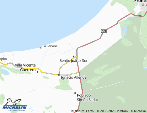 MICHELIN-Landkarte Benito Juárez Sur - ViaMichelin