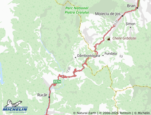Mappa MICHELIN Dâmbovicioara - ViaMichelin