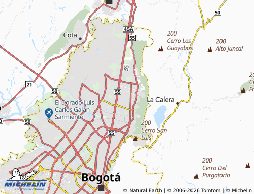 Carte MICHELIN Caobos Salazar - ViaMichelin