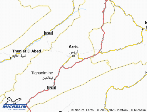 MICHELIN Arees map - ViaMichelin