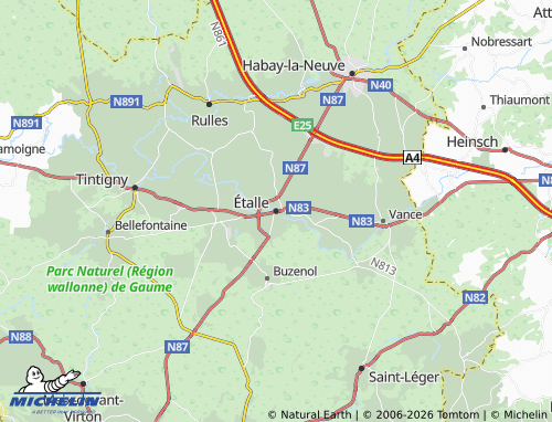 Carte MICHELIN Étalle - ViaMichelin