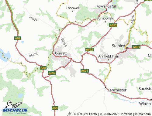 MICHELIN Leadgate map - ViaMichelin