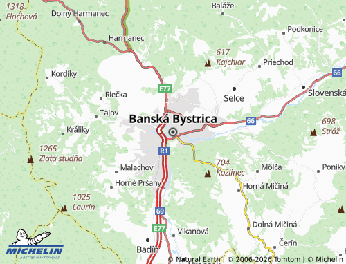 MICHELIN-Landkarte Neusohl - ViaMichelin