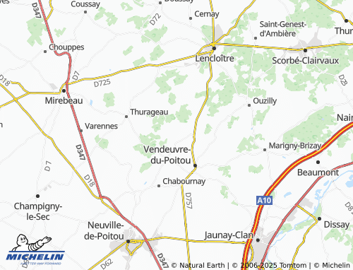MICHELIN Boussais map - ViaMichelin