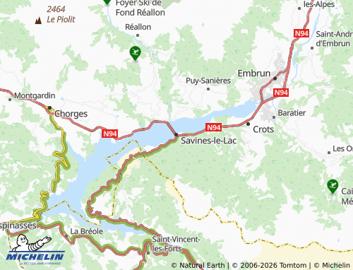 Mappa MICHELIN Savines-le-Lac - ViaMichelin