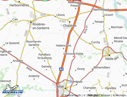 Carte MICHELIN Hattencourt - ViaMichelin