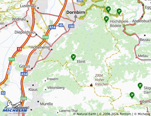 MICHELIN Ebnit map - ViaMichelin