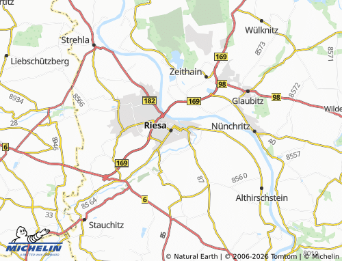 MICHELIN Riesa map - ViaMichelin