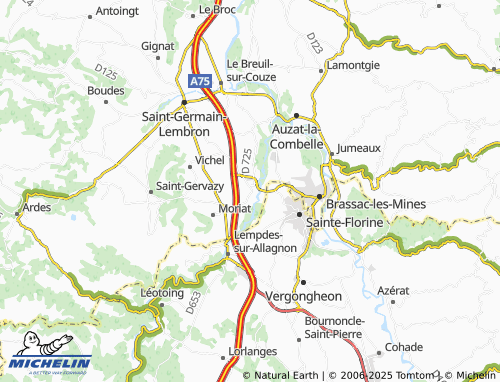 MICHELIN Charbonnier-les-Mines map - ViaMichelin