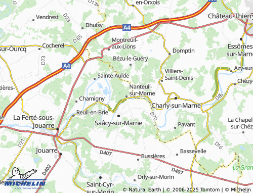 MICHELIN-Landkarte Nanteuil-sur-Marne - ViaMichelin