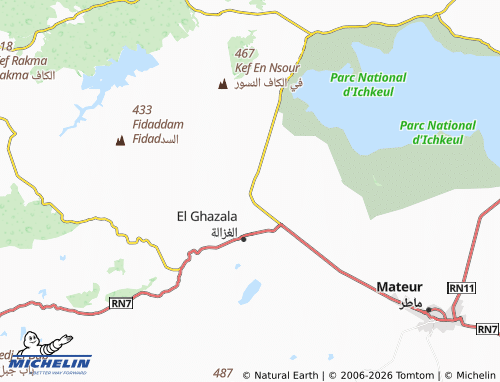 Carte MICHELIN Sidi Salim - ViaMichelin
