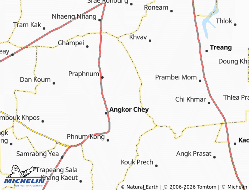 MICHELIN Angk Phnum Touch map - ViaMichelin