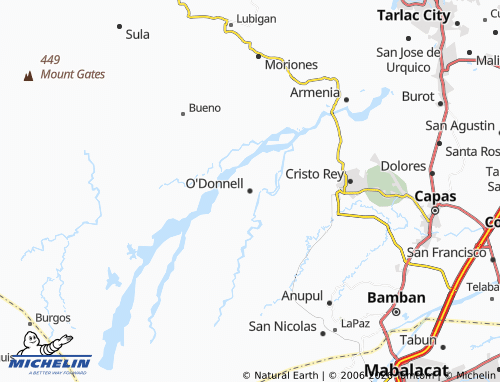 MICHELIN O'Donnell map - ViaMichelin
