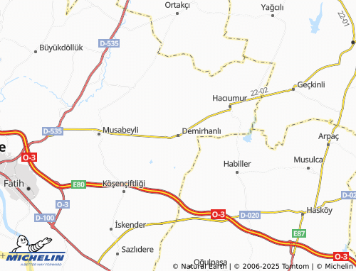 MICHELIN-Landkarte Demirhanlı - ViaMichelin