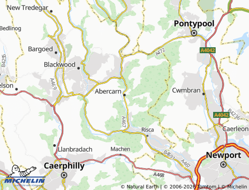 Mappa MICHELIN Abercarn - ViaMichelin