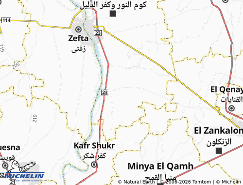 Mapa MICHELIN Kafr al-Shaheed - ViaMichelin