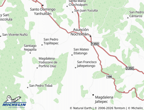 MICHELIN San Mateo Etlatongo map - ViaMichelin