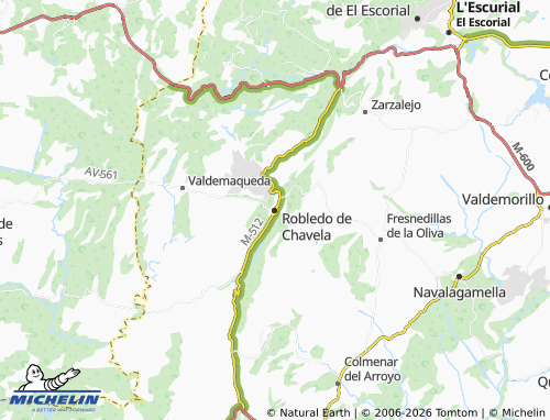 MICHELIN-Landkarte Robledo de Chavela - ViaMichelin