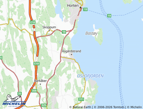 MICHELIN-Landkarte Åsgårdstrand - ViaMichelin