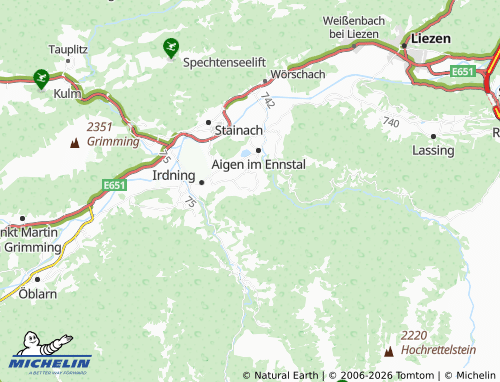 MICHELIN-Landkarte Gatschen - ViaMichelin