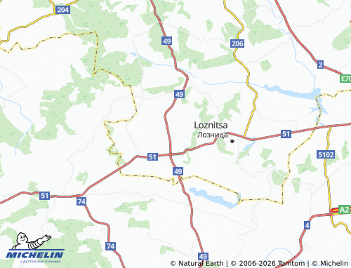 MICHELIN-Landkarte Trapishte - ViaMichelin