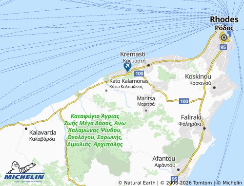 Carte MICHELIN Damatria - ViaMichelin