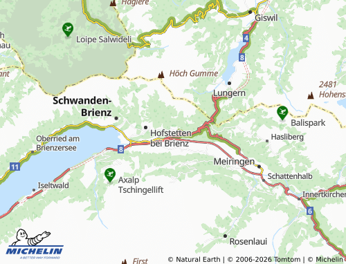 MICHELIN-Landkarte Brienzwiler - ViaMichelin