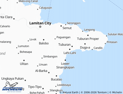 MICHELIN Lower Tablas map - ViaMichelin