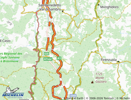 MICHELIN Bruscoli map - ViaMichelin