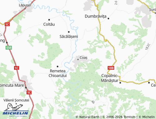 MICHELIN Coaș map - ViaMichelin
