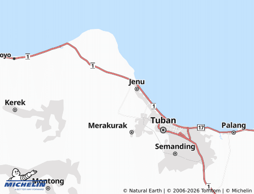 MICHELIN Sekardadi map - ViaMichelin
