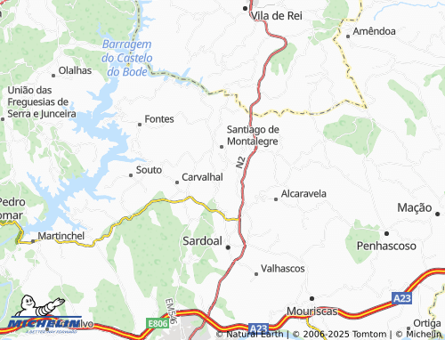 MICHELIN Outeiro map - ViaMichelin
