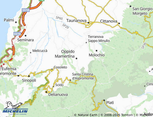 Mapa MICHELIN Oppido Mamertina - ViaMichelin