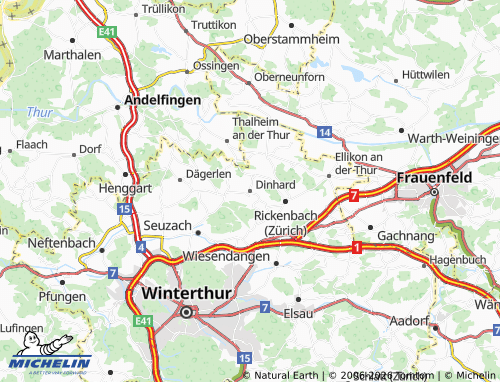 MICHELIN-Landkarte Dinhard - ViaMichelin