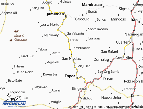 MICHELIN San Nicolas map - ViaMichelin