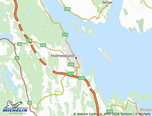 MICHELIN-Landkarte Holmestrand - ViaMichelin