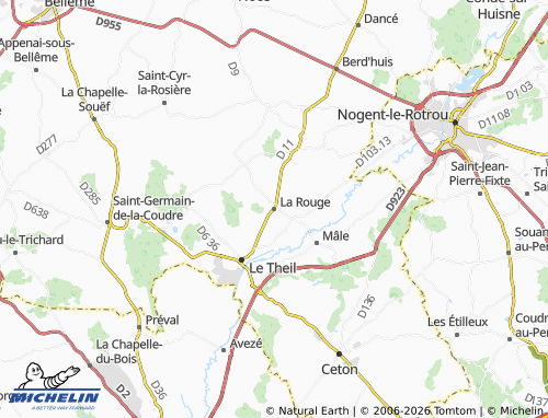 MICHELIN La Rouge map - ViaMichelin