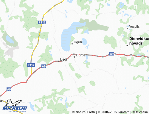 MICHELIN Durbe map - ViaMichelin