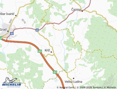 Mapa MICHELIN Donji Prnjarovec - ViaMichelin
