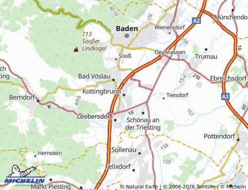 MICHELIN Kottingbrunn map - ViaMichelin