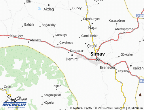 Mappa MICHELIN Demirci - ViaMichelin