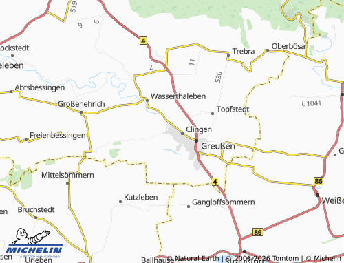 MICHELIN Westgreußen map - ViaMichelin