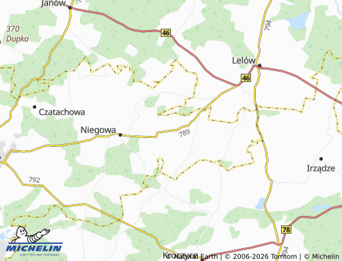 MICHELIN Tomiszowice map - ViaMichelin