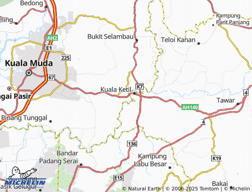 MICHELIN Kampung Lubuk Segentah map - ViaMichelin