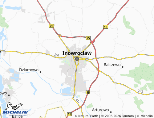 MICHELIN Inowrocław map - ViaMichelin