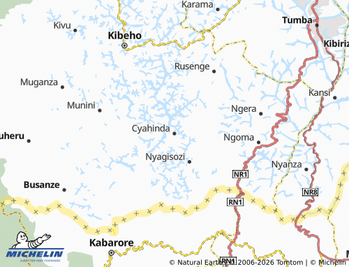 Mapa MICHELIN Cyahinda - ViaMichelin