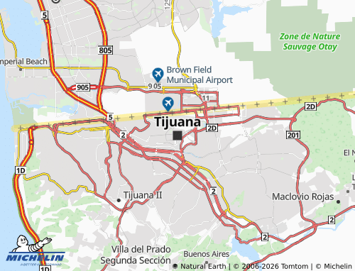 Mapa MICHELIN Tijuana - ViaMichelin