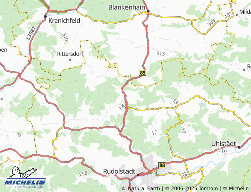 MICHELIN-Landkarte Teichel - ViaMichelin