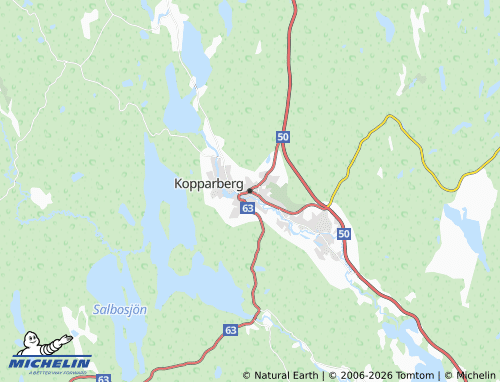 Carte MICHELIN Kopparberg - ViaMichelin